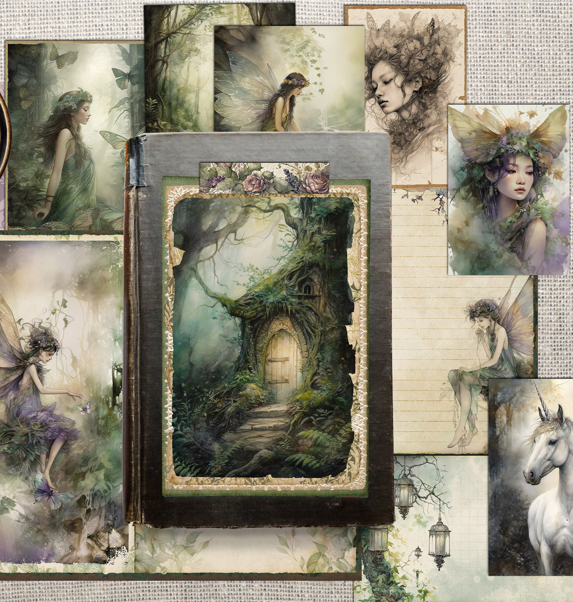 Fairy Forest Junk Journal Printable Kit Magical Fantasy Ephemera ...