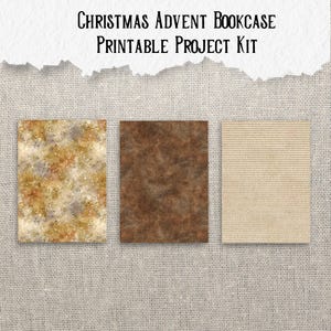 Utskrivbart kit för adventsbokhylla | Miniboklådor | Vintage julbibliotek | Skräpjournal och papperspysselprojekt bild 10