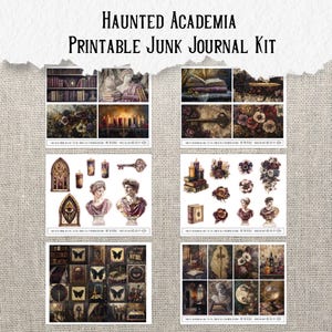 Haunted Academia Junk Journal Printable Kit Gothic Digital Download ...