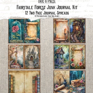 Fairytale Forest Junk Journal Printable Kit Enchanted Wood Digital ...