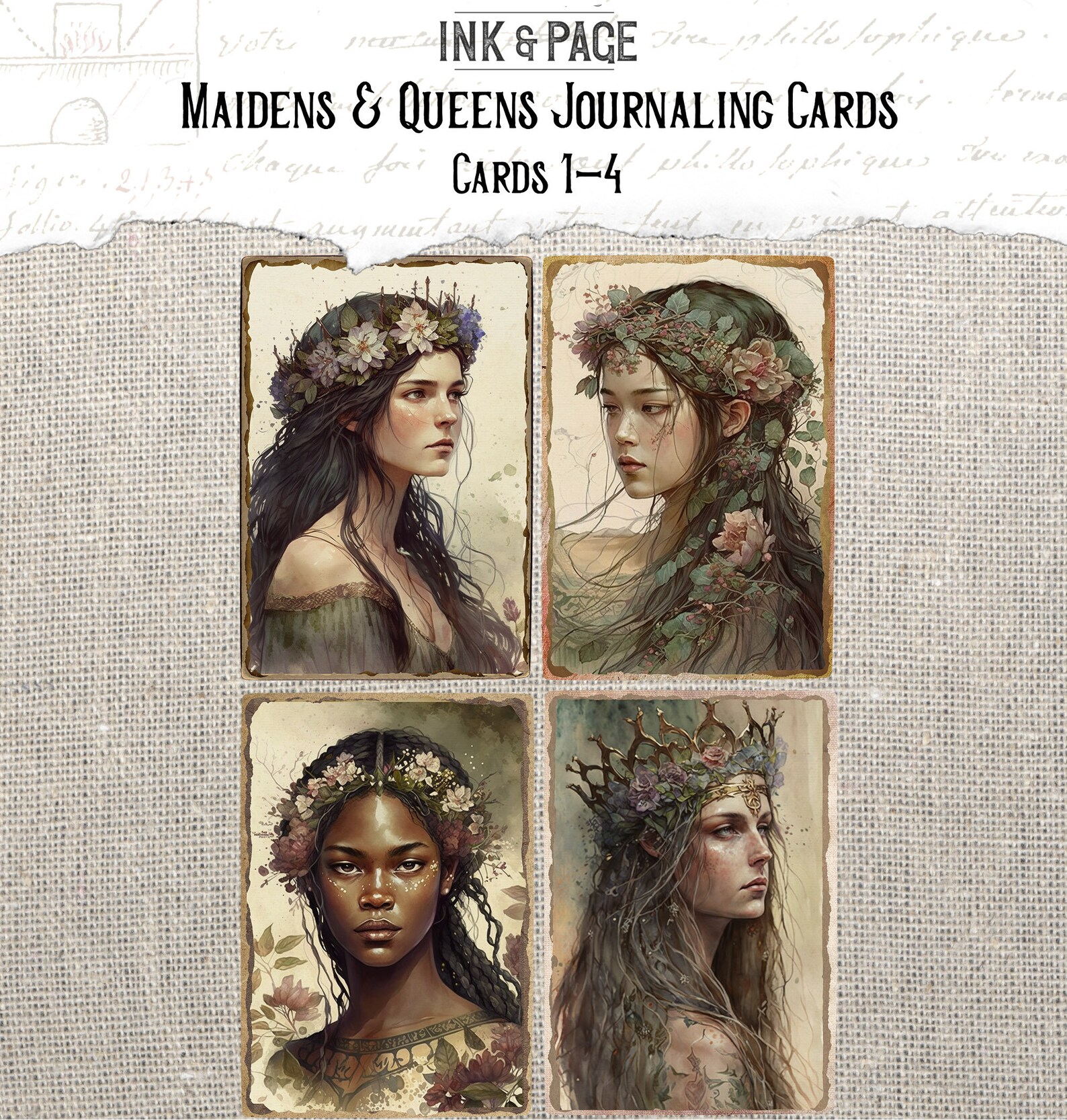 Maidens and Queens Printable Journal Cards, Celtic Dream Ireland