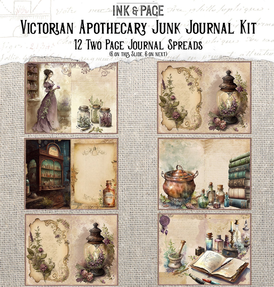 Victorian Apothecary Junk Journal Printable Kit Antique Ephemera ...