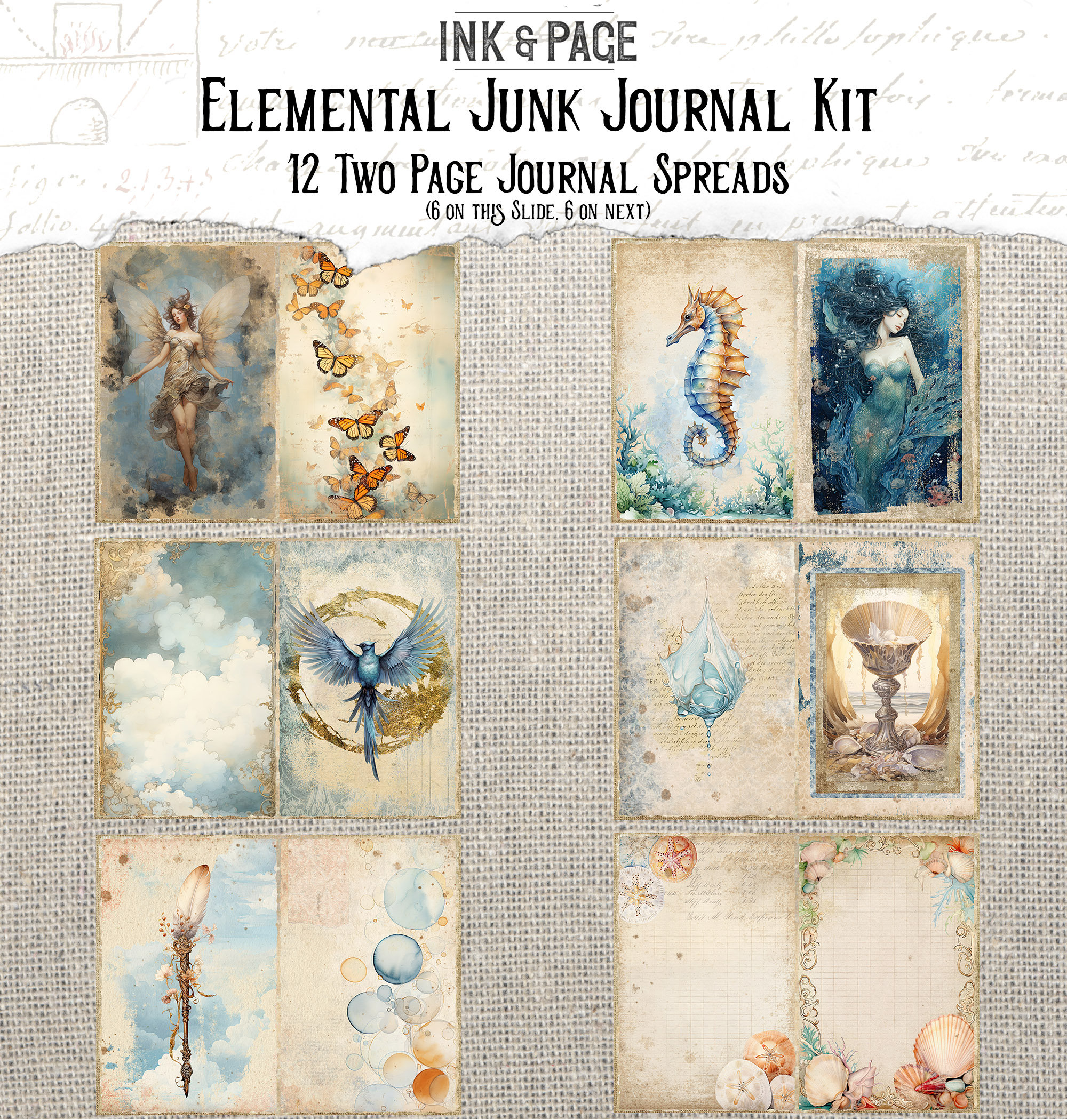 Elemental Junk Journal Printable Kit Vintage Printable Ephemera ...