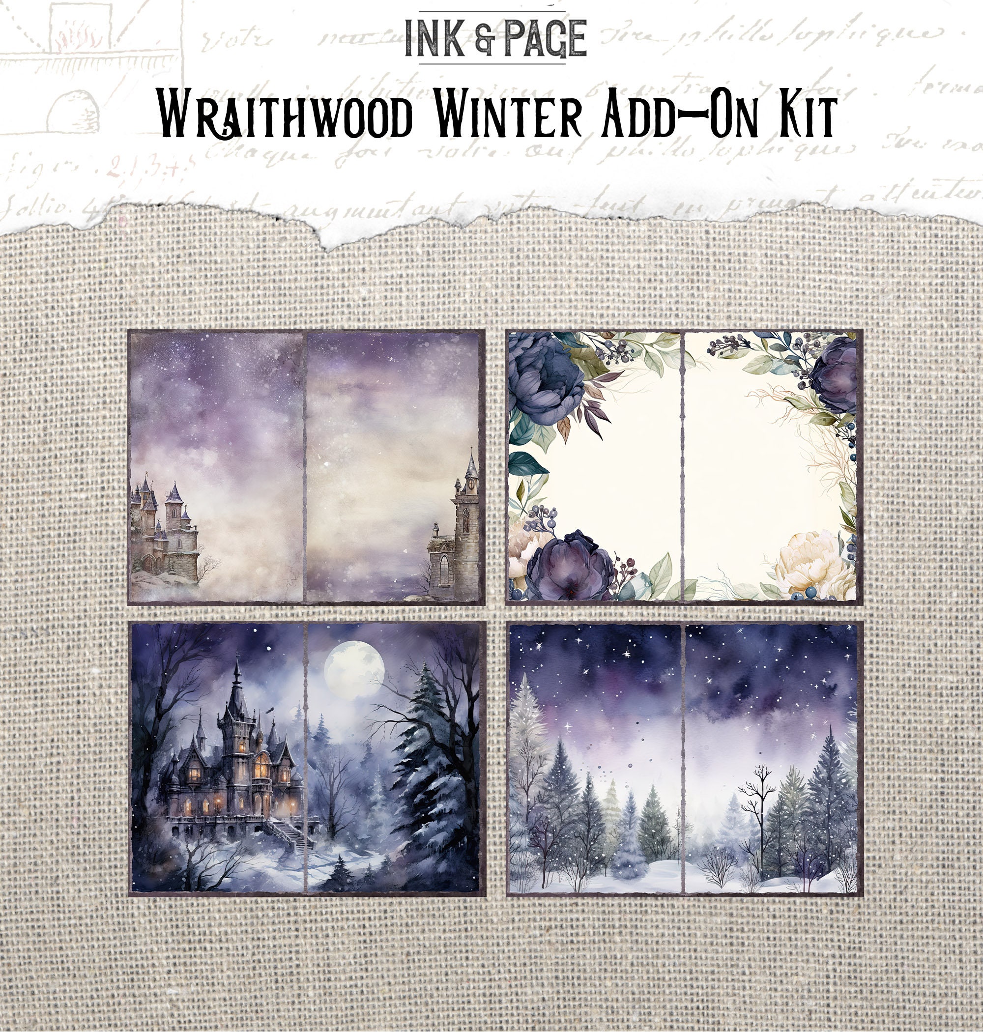 Wraithwood Winter Printable Ephemera Pack Add on Junk Journal Kit ...