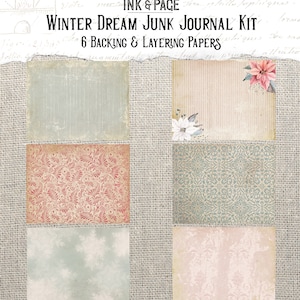 Winter Dream Junk Journal Printable Kit, Vintage Snow Digital Download ...