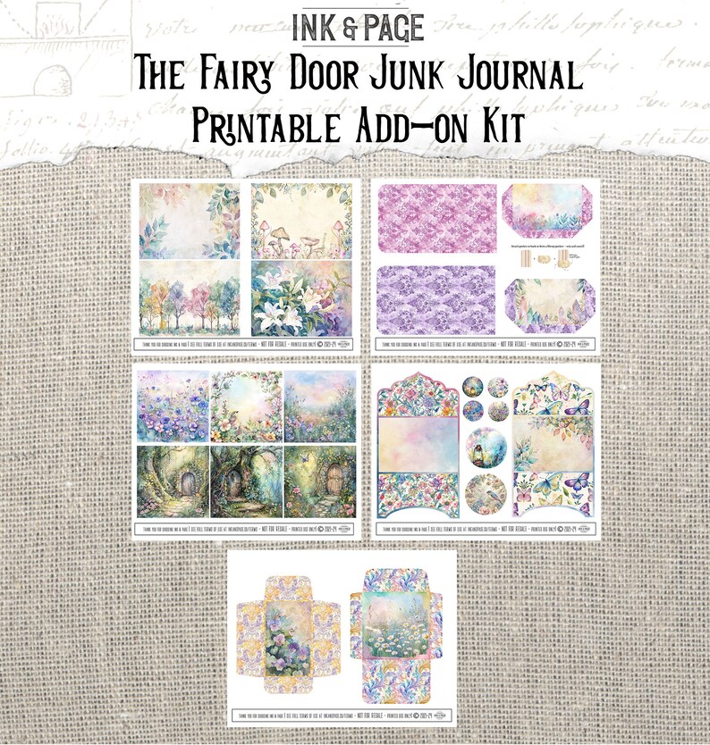 The Fairy Door Printable Ephemera Add-on Kit Magic Forest Envelopes ...