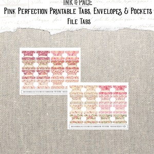 Pink Perfection Printable Ephemera Junk Journal Kit Petal Envelopes ...