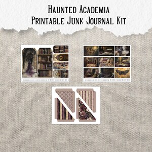 Haunted Academia Junk Journal Printable Kit Gothic Digital Download ...