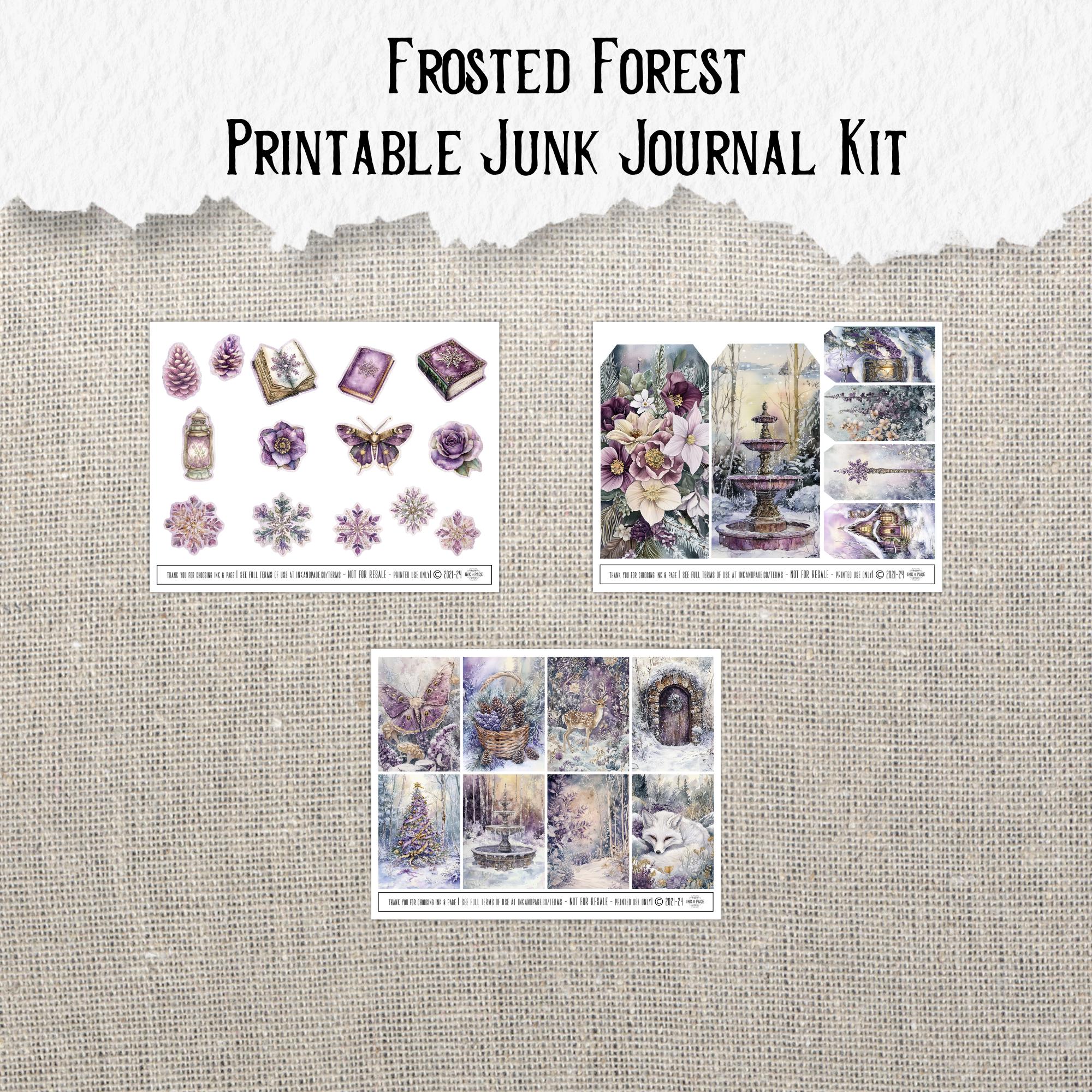 Frosted Forest Junk Journal Printable Enchanted Winter Digital Download ...