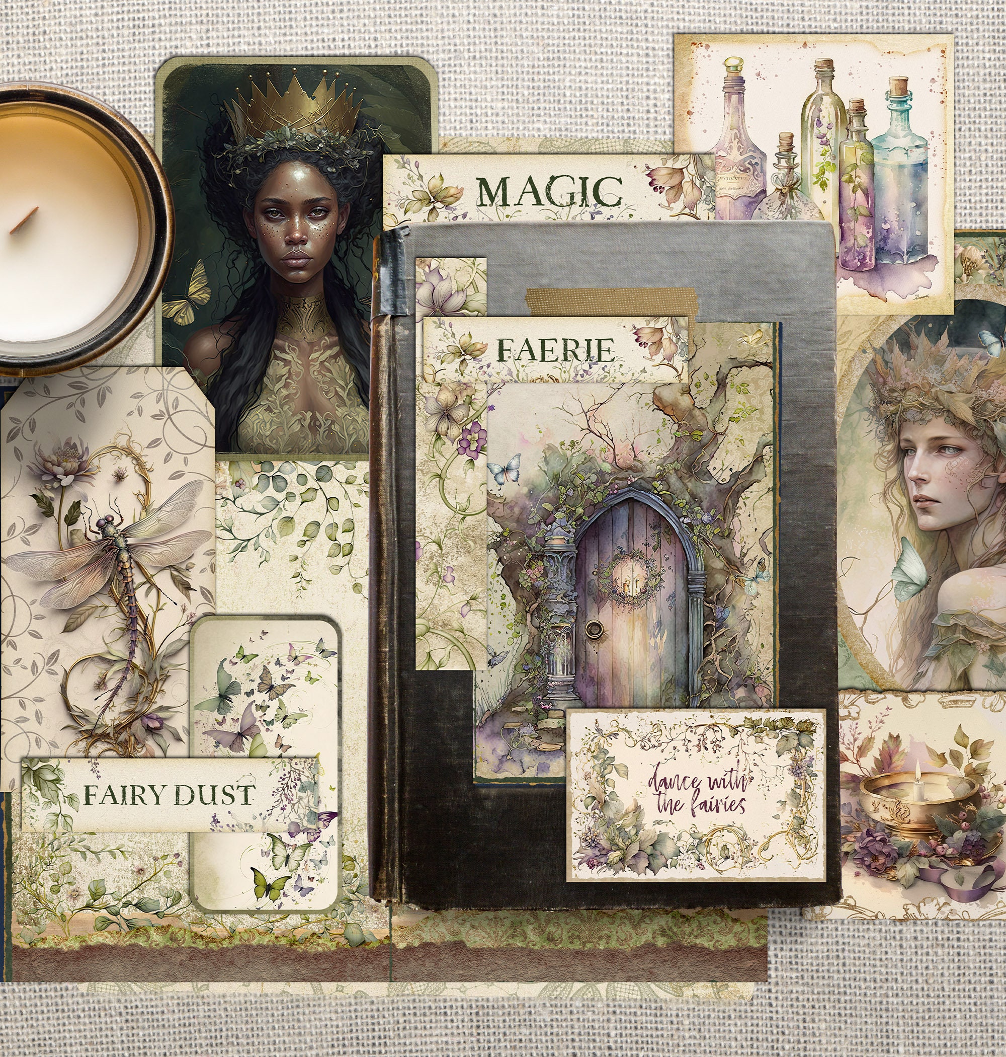 Fairy Queen Junk Journal Printable Kit Fairytale Fantasy Digital ...