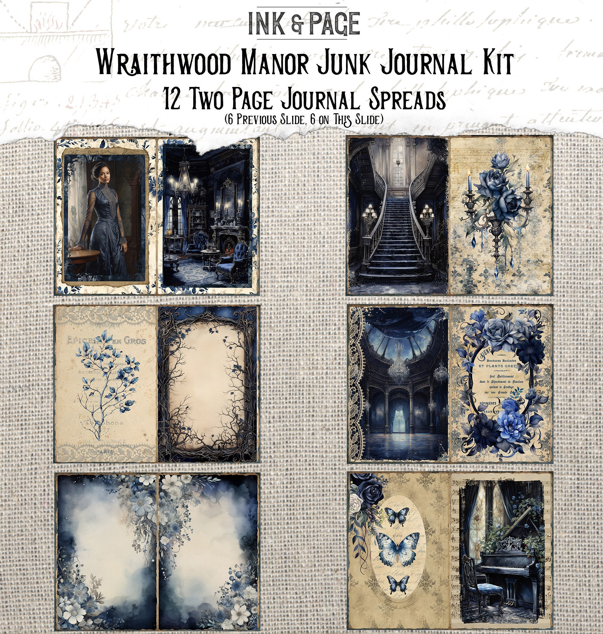 Wraithwood Manor Junk Journal Printable Kit Gothic Digital Download ...