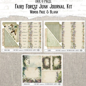 Fairy Forest Junk Journal Printable Kit Magical Fantasy Ephemera ...