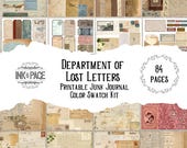 Dept. of Lost Letters  Color Swatch Kit Vintage Authentic Postal Ephemera and Junk Journal Kit