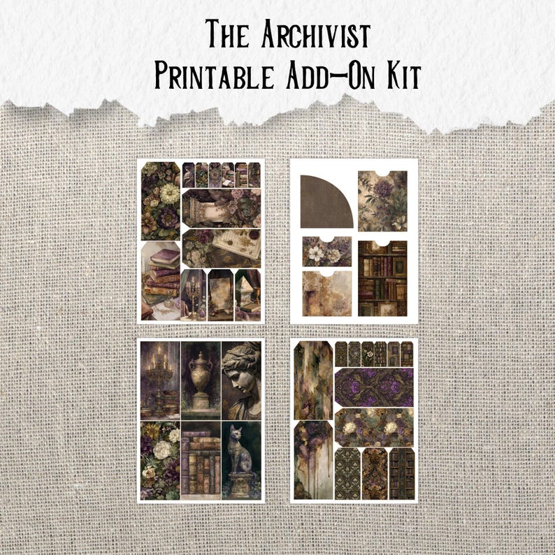 The Archivist Add-on Printable Ephemera Kit, Vintage Files, Mysterious ...