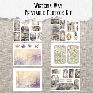 Puede incluir: Kit de libro desplegable imprimible con un tema de glicinia caprichoso. El kit incluye una variedad de elementos decorativos, como un arco de glicinia, una fuente y una escena de jard&iacute;n. El kit tambi&eacute;n incluye un conjunto de p&aacute;ginas en blanco para crear un libro desplegable personalizado.
