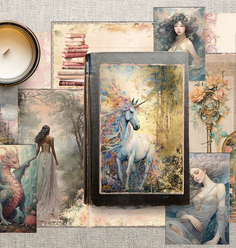 Fantasy Junk Journal Printable Vintage Fairytale Ephemera Digital ...