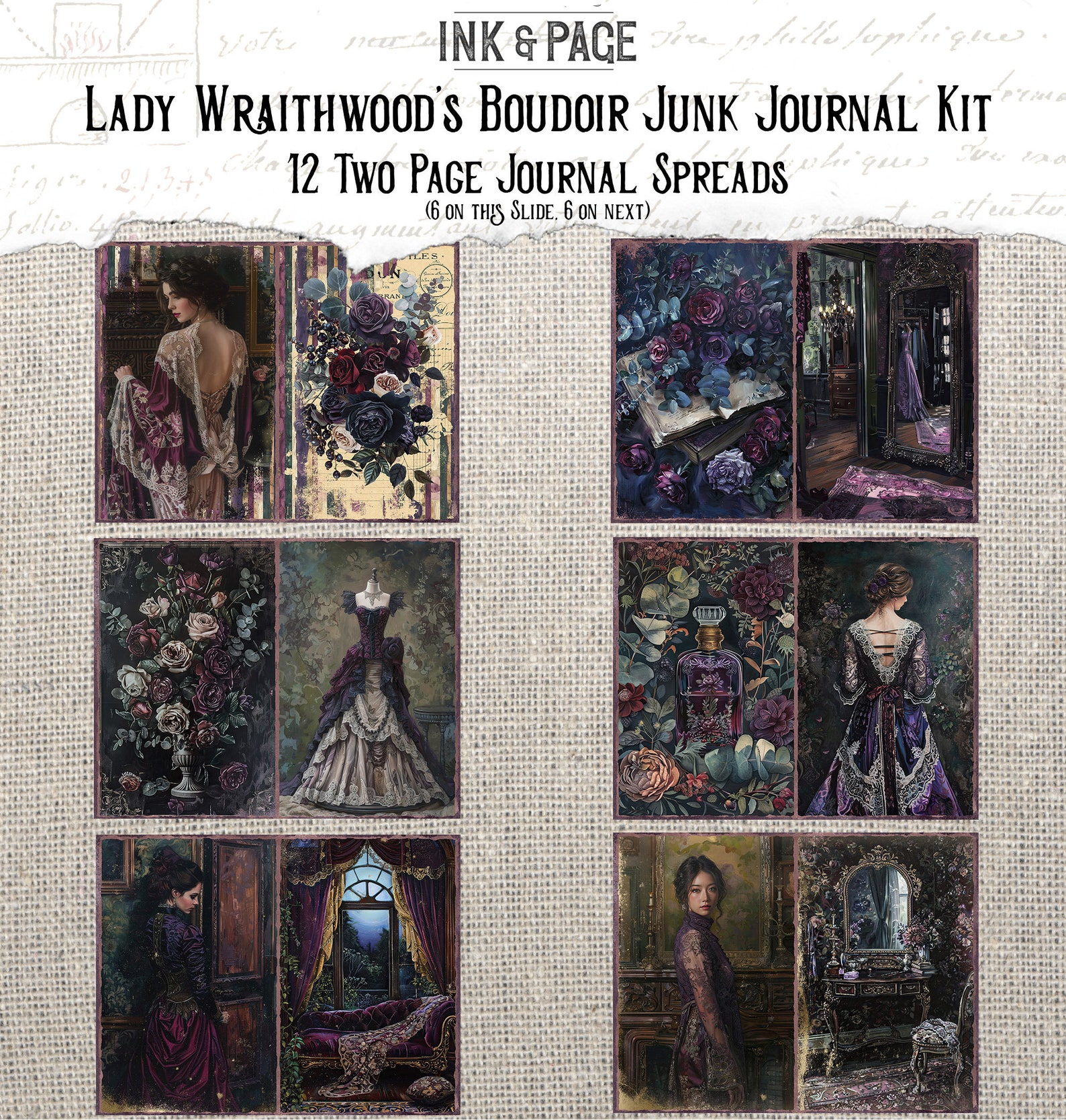 Lady Wraithwood's Boudoir Junk Journal Printable Kit Victorian Gothic ...