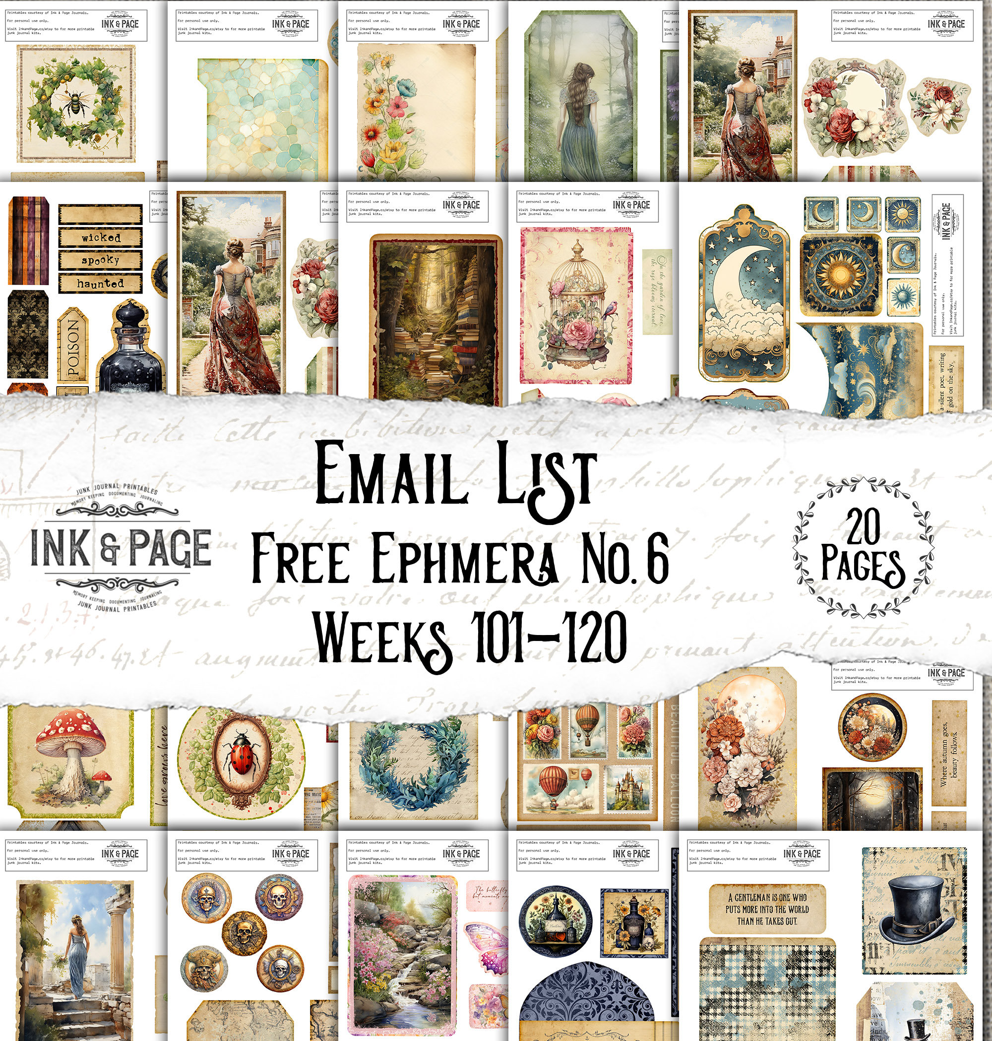 Printable Junk Journal Free Ephemera Labels Printable Tags Freebies ...