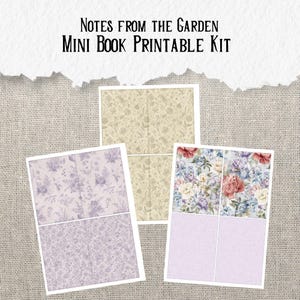 Spring Mini Book Templates Notes From the Garden Spring Mini Book Printable Junk Journal 4x5 ...