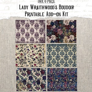 Lady Wraithwood's Boudoir Add-on Printable Kit Gothic Junk Journal ...