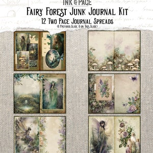 Fairy Forest Junk Journal Printable Kit Magical Fantasy Ephemera ...