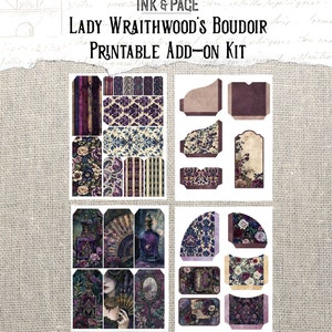 Lady Wraithwood's Boudoir Add-on Printable Kit Gothic Junk Journal ...