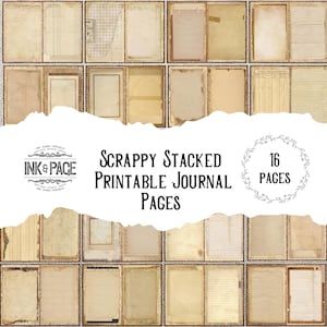 Scrappy Stacked Journal Pages — Layered Vintage Spreads for Junk Journals