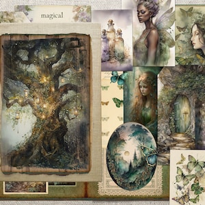Fairy Forest Junk Journal Printable Kit Magical Fantasy Ephemera ...
