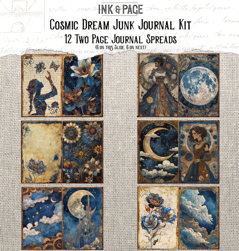 Cosmic Dream Junk Journal Printable Kit Celestial Digital Download ...