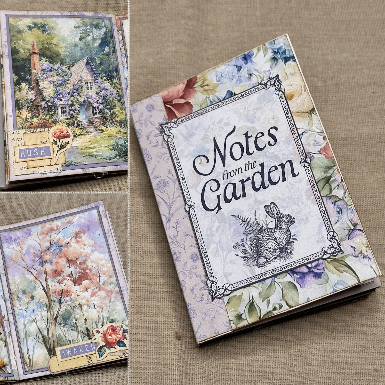 Spring Mini Book Templates Notes From the Garden Spring Mini Book Printable Junk Journal 4x5 ...