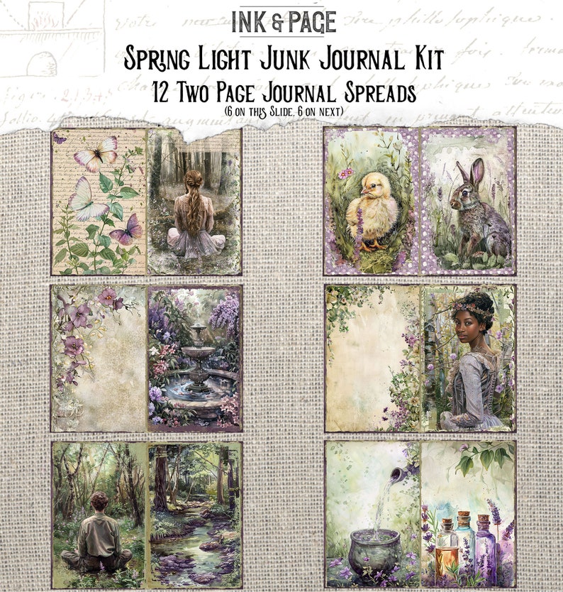 Spring Light Junk Journal Printable Kit Ostara Digital Download Pastel ...