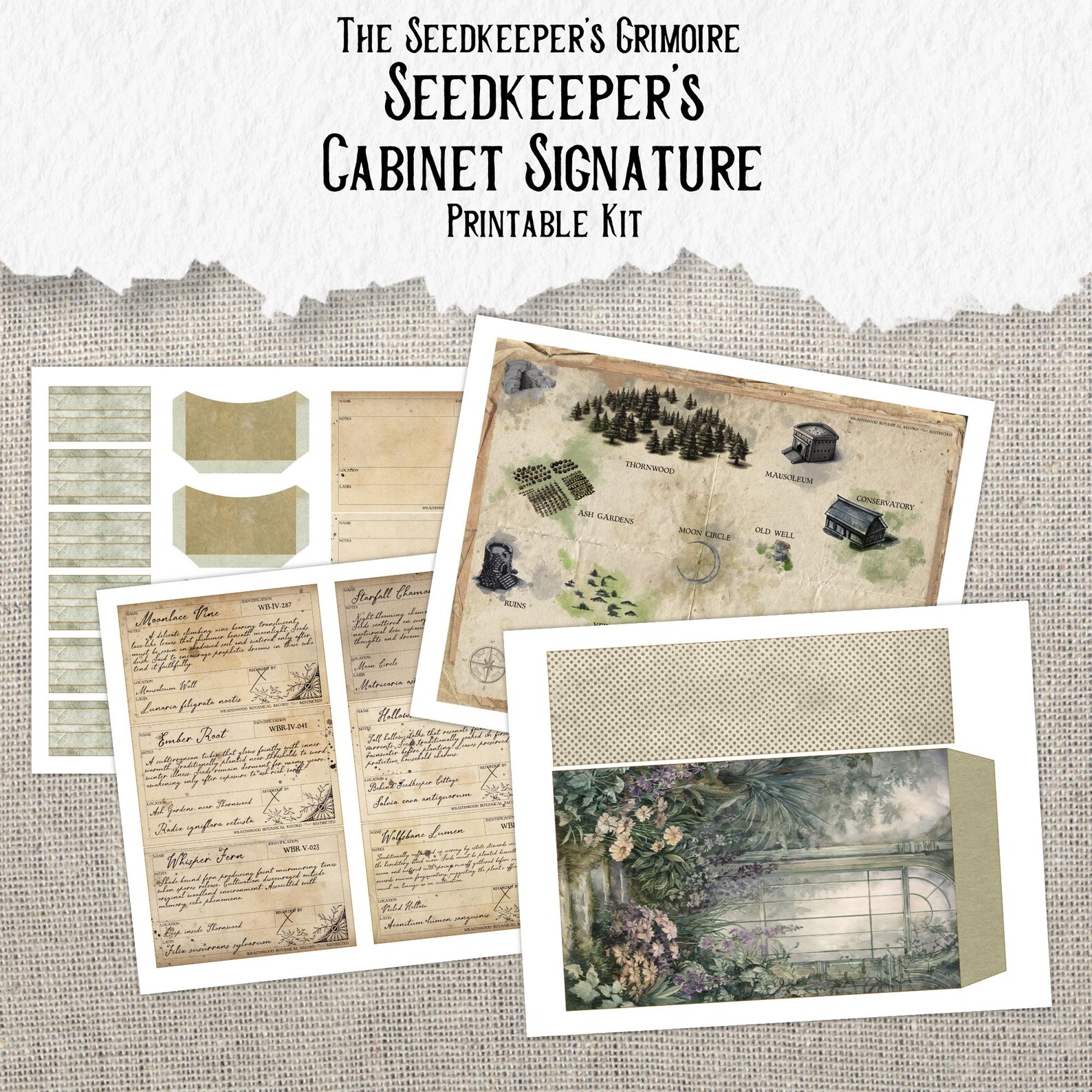 Secret Cabinet Junk Journal Printable – Folio Signature With Hidden ...