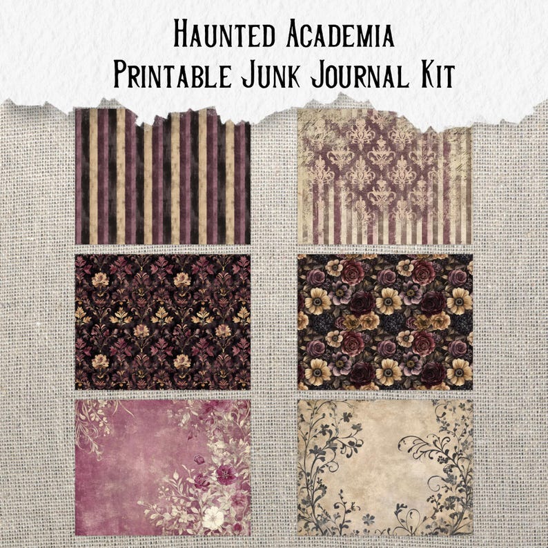Haunted Academia Junk Journal Printable Kit Gothic Digital Download ...