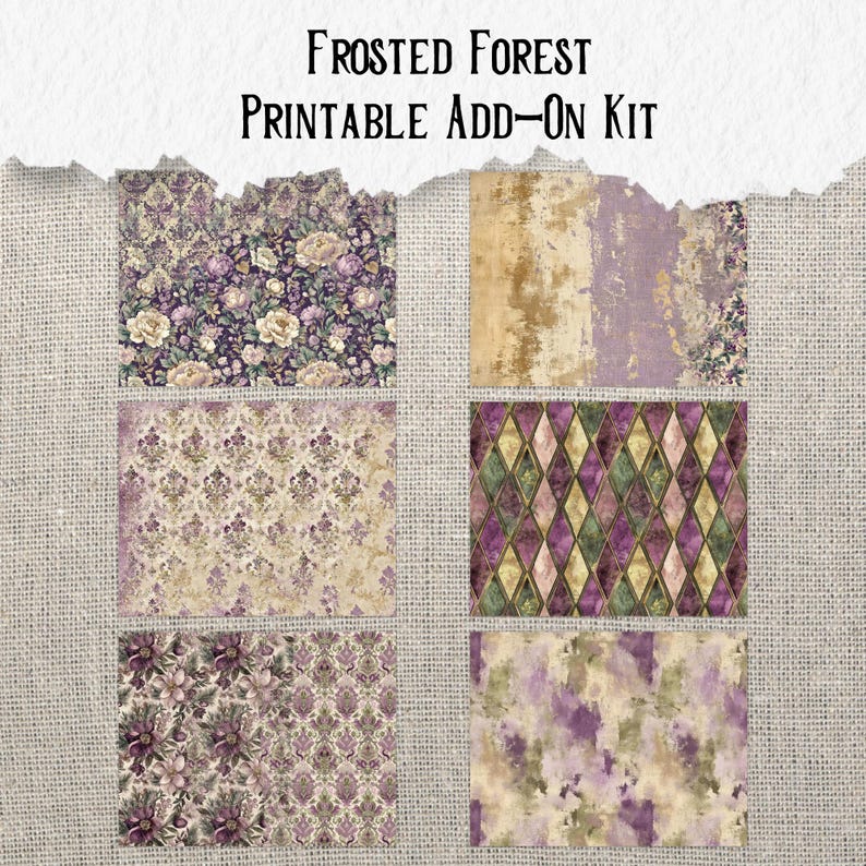 Frosted Forest Add-on Printable Ephemera Winter Junk Journal Pages ...