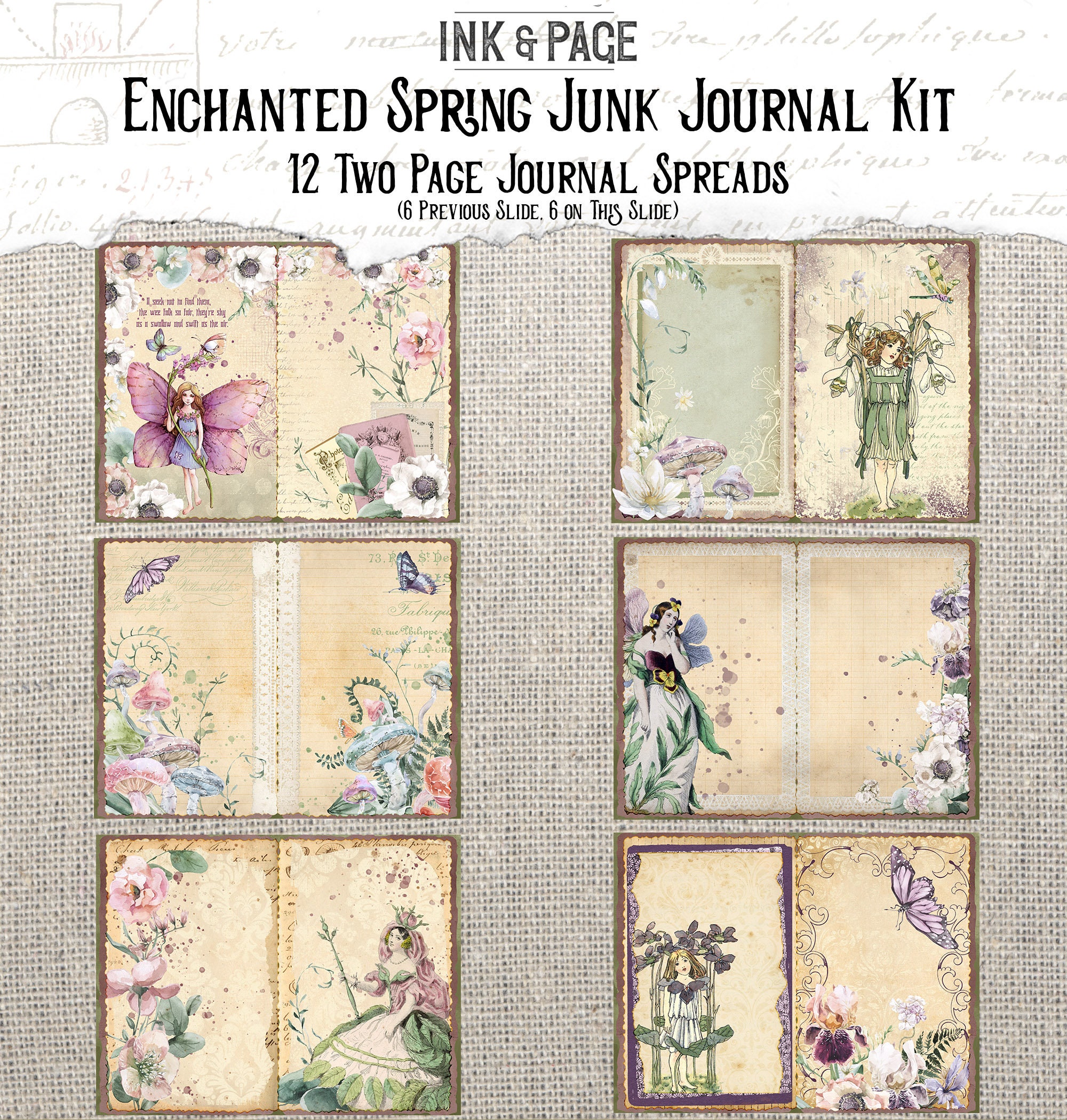 Enchanted Spring Printable Junk Journal Kit Fairy Ephemera - Etsy