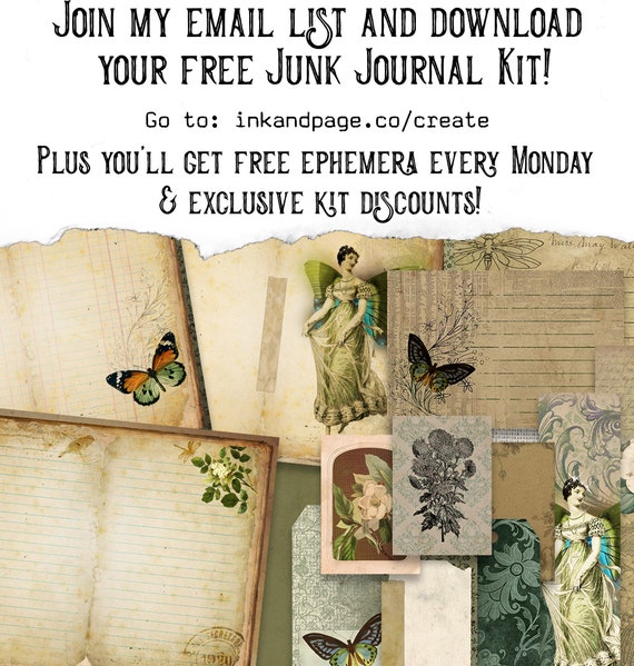 Paper Scrapbook Paper Enchanted Forest Printable Junk Journal Kit Fairy ...