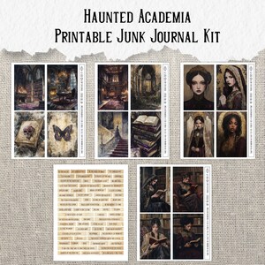 Haunted Academia Junk Journal Printable Kit Gothic Digital Download ...