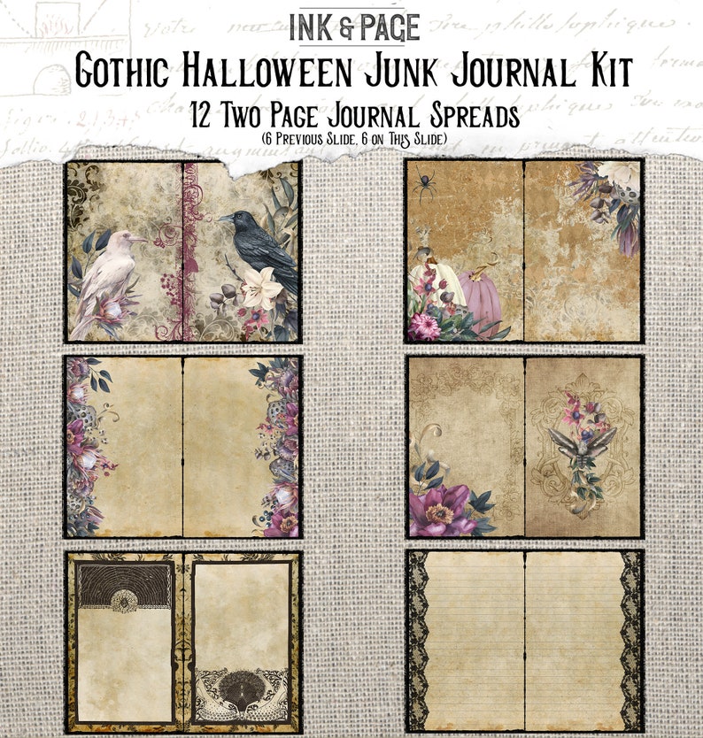 Gothic Junk Journal Printable Halloween Digital Download Witchy Dark ...