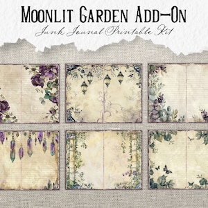 Moonlit Garden Ephemera Printable Junk Journal Add-on Vintage Nature ...