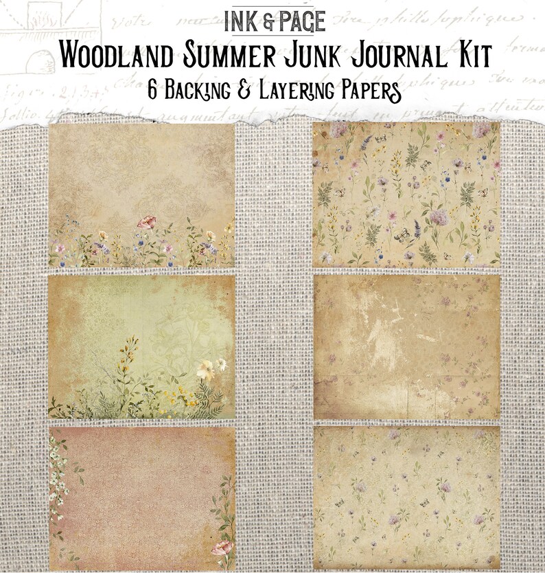 Woodland Summer Junk Journal Printable Kit, Forest Fairytale, Vintage ...