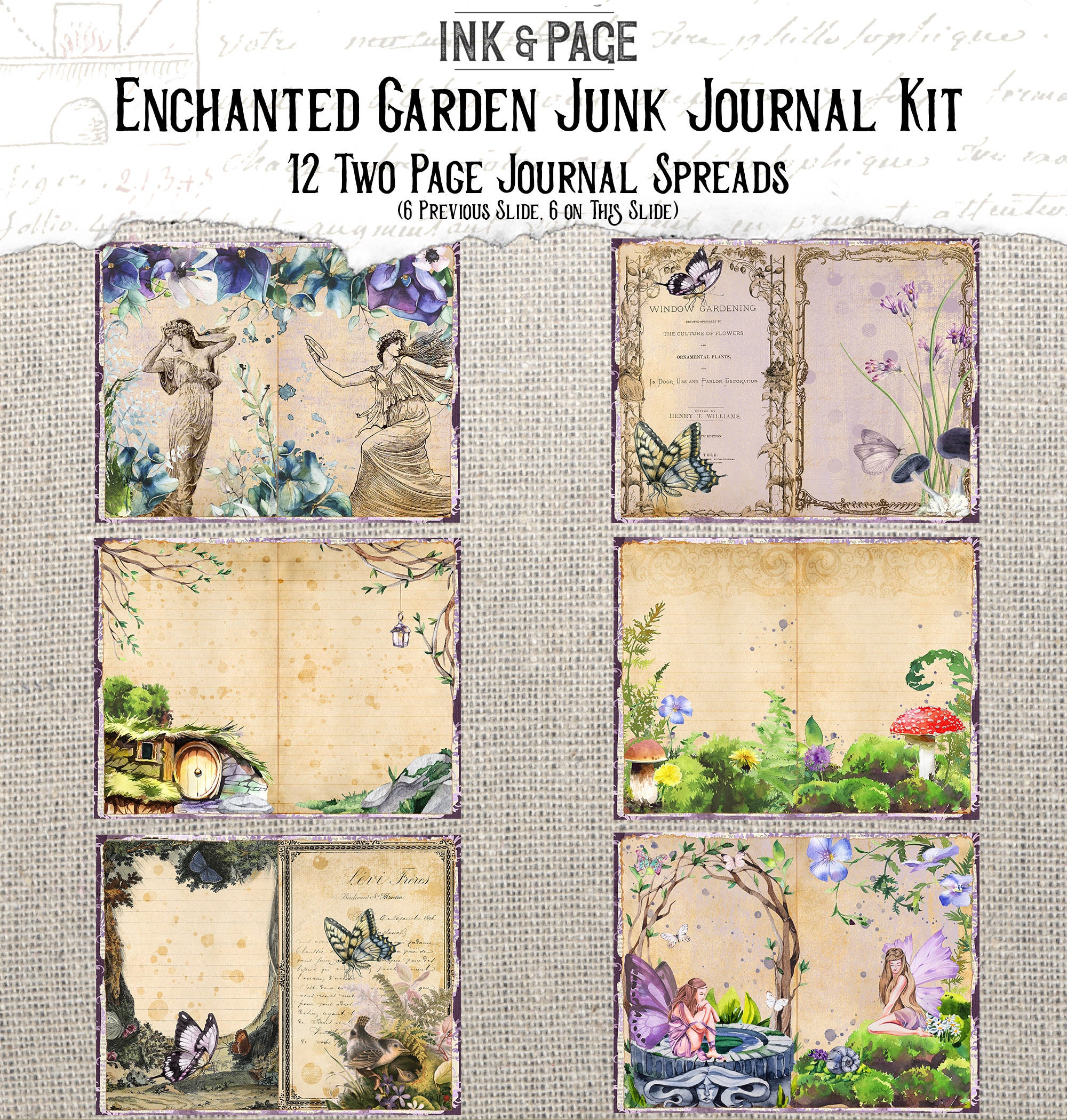 Enchanted Garden Printable Junk Journal Fairy Digital | Etsy