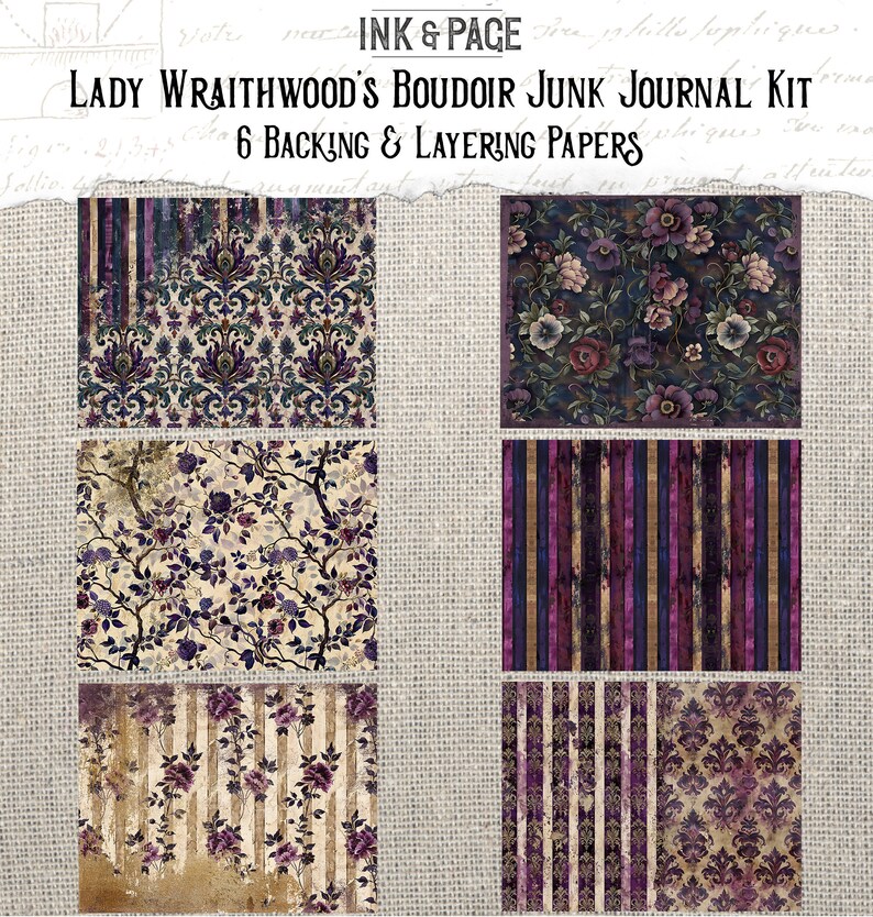 Lady Wraithwood's Boudoir Junk Journal Printable Kit Victorian Gothic ...