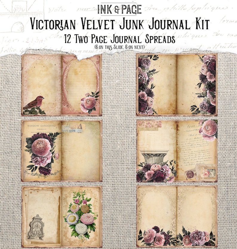 Victorian Junk Journal Printable Vintage Digital Download Etsy