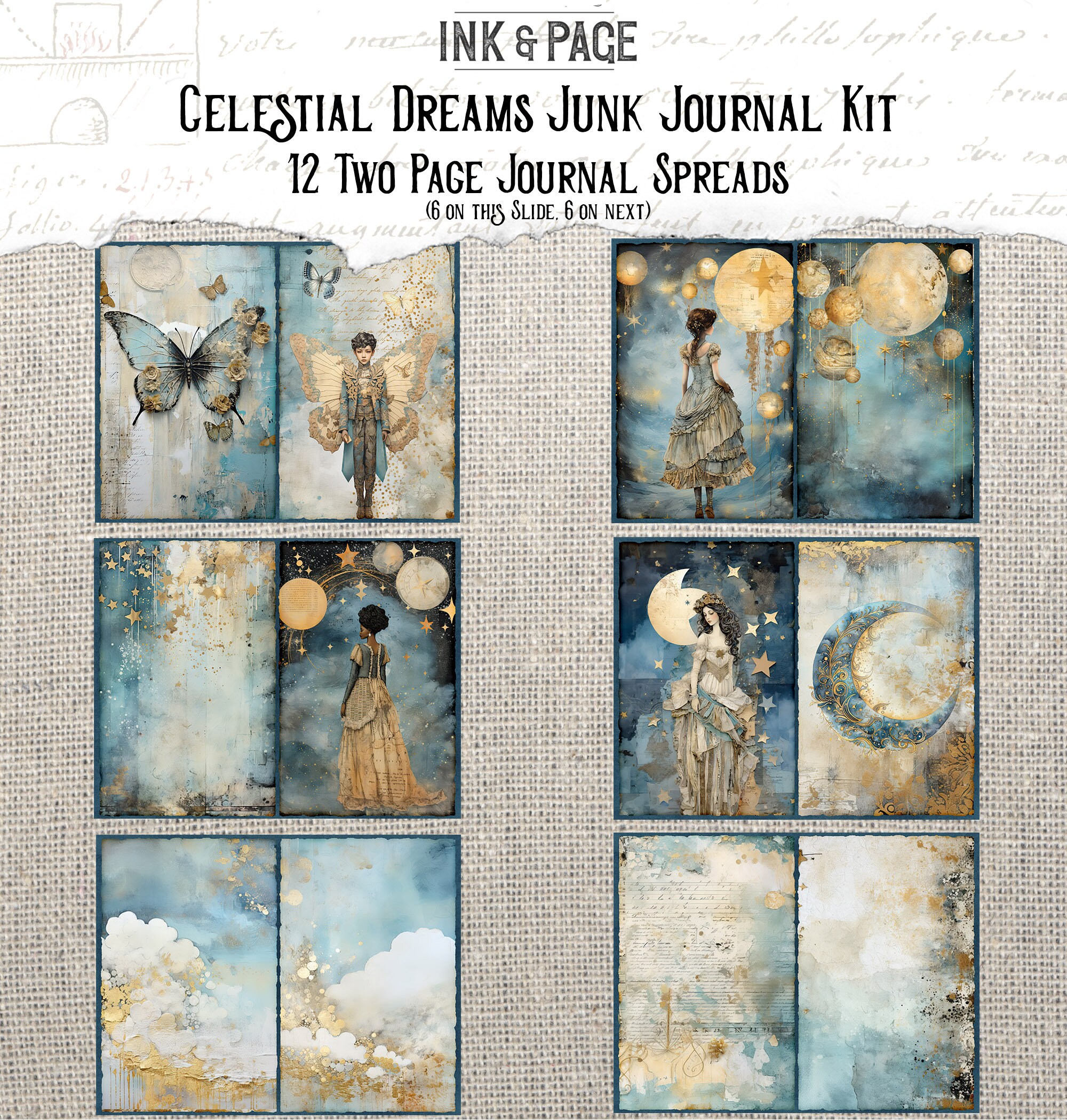 Celestial Dreams Junk Journal Printable Kit Collage Digital Download ...