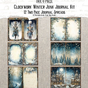 Clockwork Winter Junk Journal Printable Kit Steampunk Digital Download ...