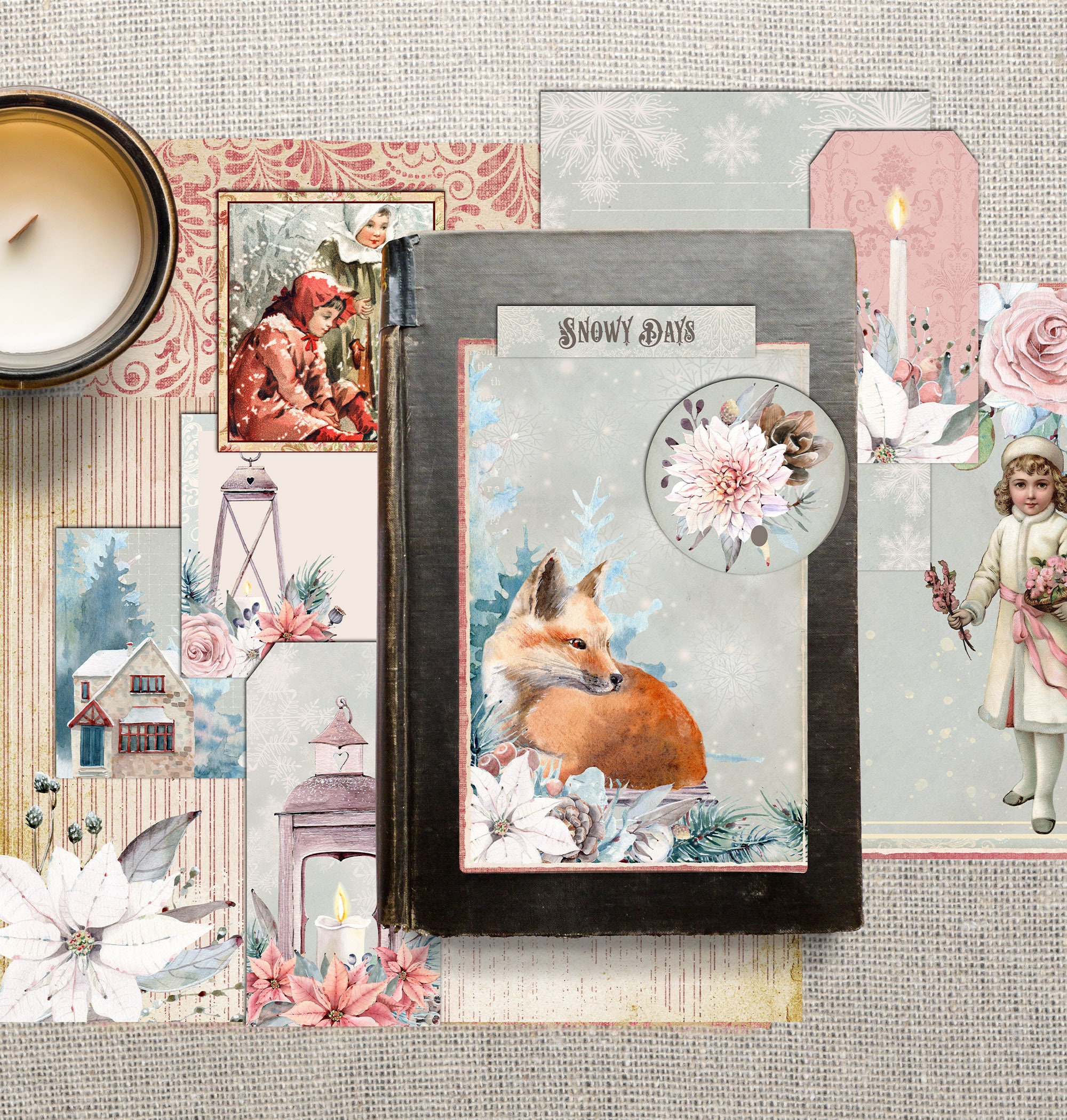 Winter Dream Junk Journal Printable Kit Vintage Snow Digital - Etsy UK