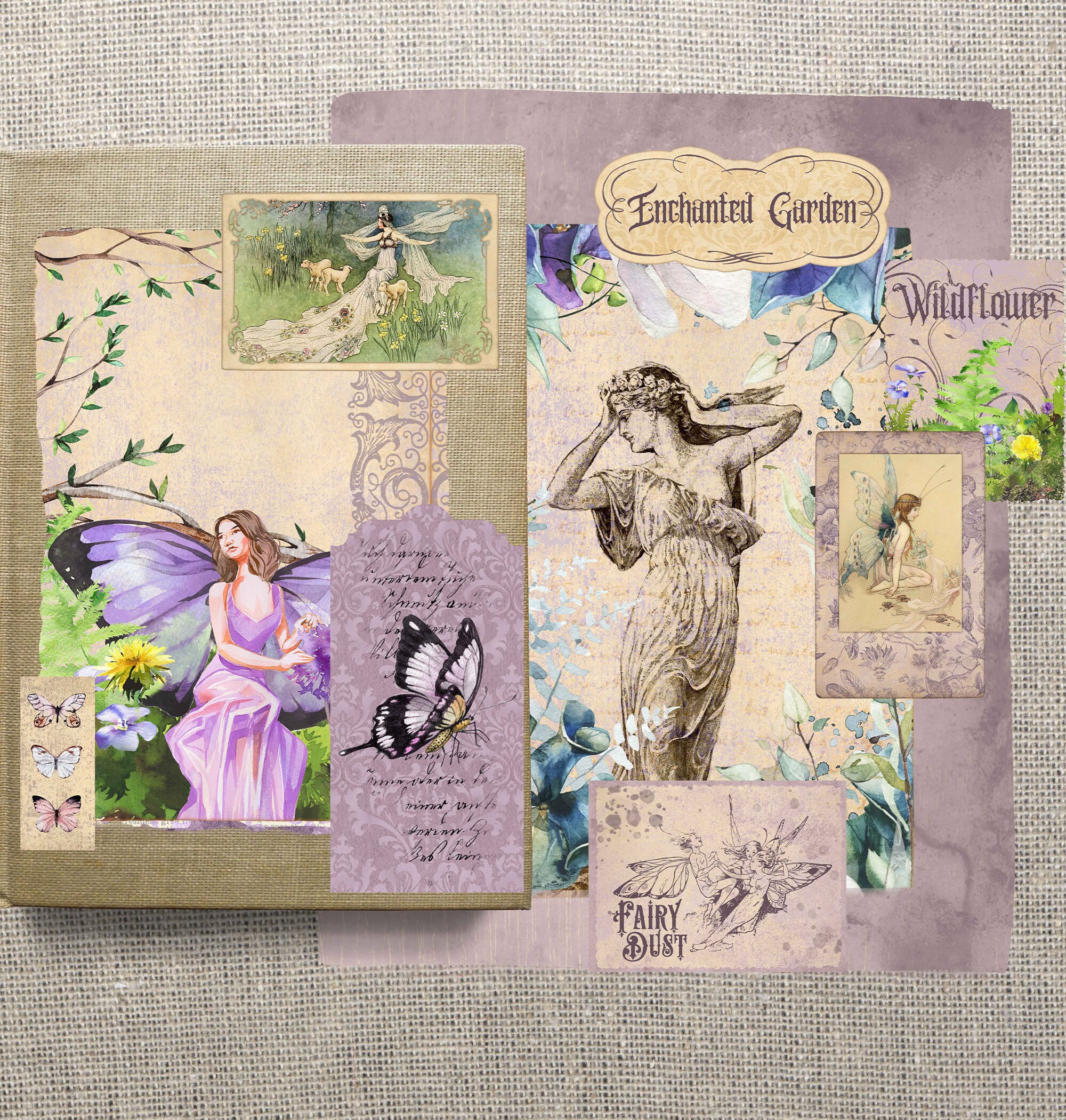 Enchanted Garden Printable Junk Journal Fairy Digital | Etsy