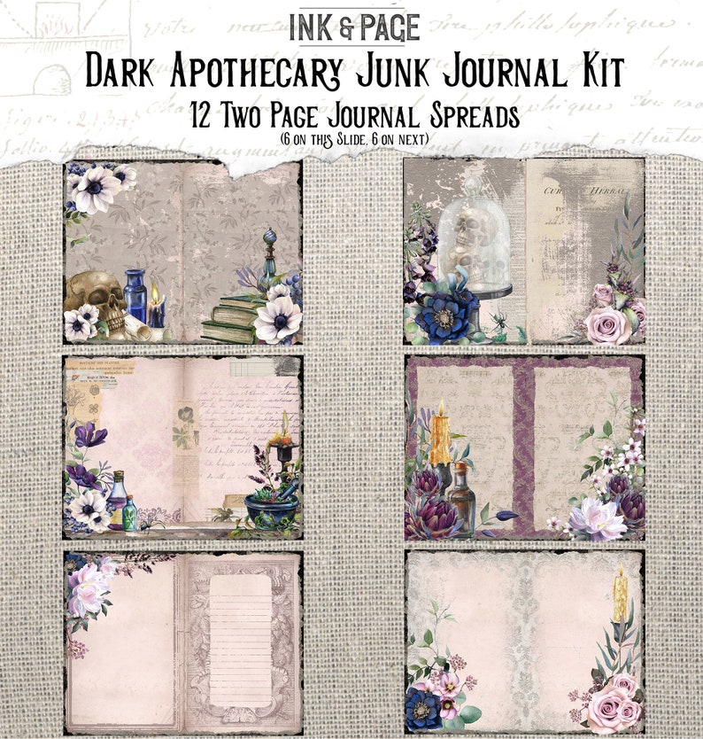 Dark Apothecary Junk Journal Printable Kit, Vintage Digital Download ...
