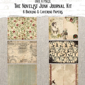 Författarens skräpjournal utskrivbart kit viktoriansk damförfattare ephemerabibliotek vintage skrivmaskinsbok Bujo Dark Academia digital nedladdning bild 7