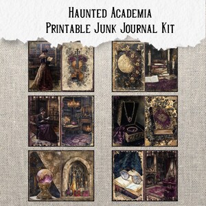 Haunted Academia Junk Journal Printable Kit Gothic Digital Download ...